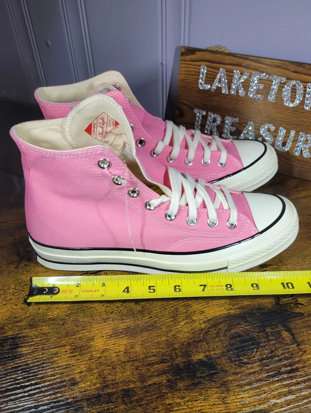 Converse Chuck 70 Taylor vintage style High Top Sneakers - Pink - Picture 9 of 14